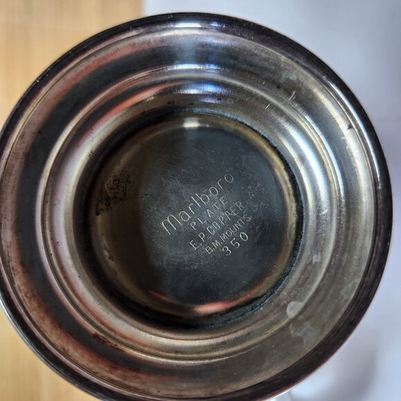 Marlboro Plate Silverplat Creamer E.P. Copper Small Pitcher Wood Handle Lidded - Picture 9 of 10